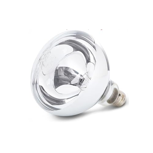 Heat Lamp Bulb 250 Watts Infrared White Light for Food Service (dia125x165mm(L)) - style: dia125x165mm(L)