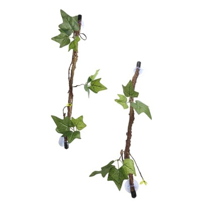 MERRYHAPY 2PCS Reptile Vines Suction Cups Jungle Climber Vines for Chameleons Snakes and Lizards Artificial Terrarium Decor for PET Habitat