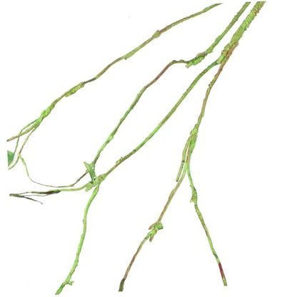 Reptile Terrarium Decor Flexible Green Climbing Vines for Gecko Lizard and Crab Habitat Artificial Vine Plant Suction Cups 3-Piece Set