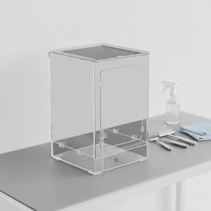 Acrylic Reptile Enclosure Front Opening Habitat Lid Clear Reptile Breeding Box for Amphibian Enthusiasts