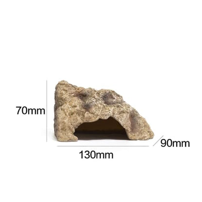 Resin Reptile Hide Rock Bearded Dragon Hideout Rock Lizard Reptile Tank Cave Bearded Dragon Habitat Ornament Terrarium Decor Cave