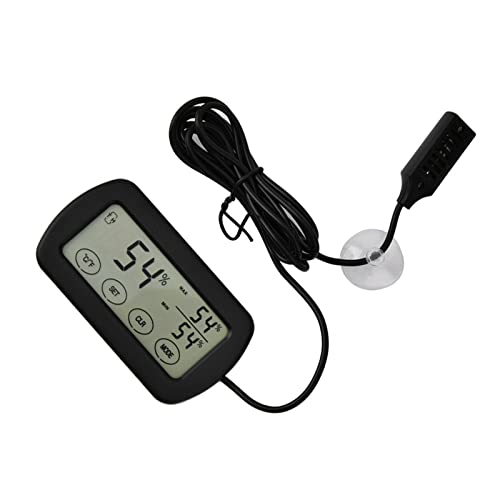 GOWENIC LCD Egg Incubator Thermometer Hygrometer, Reptile Tank Digital Thermometer Hygrometer with Probe, Egg Incubator Accessories for Reptile Tank Indoor