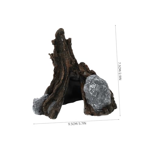 Tortoise Climbing House Reptile Hiding Cave Natural Bark Hideout Platform for Turtle Lizard Habitat Decor Pet Shelter Hideaway