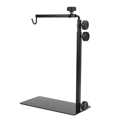 Adjustable Reptile Heat Light Stand, Reptile Lamp Stand with Card Slot Design, Metal Terrarium Basking Lamp Holder for Lizards Turtles Snakes Amphibians