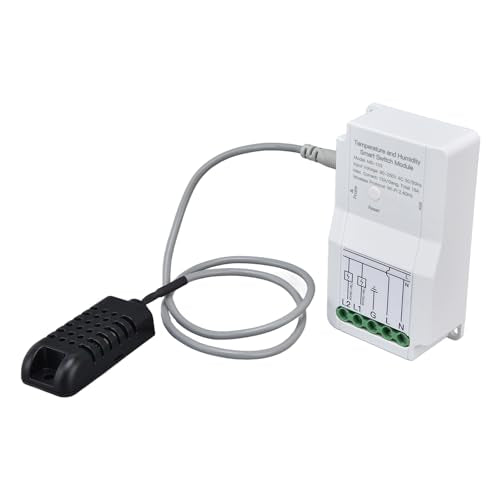 AYNEFY Smart Thermostat Controller Dual Output Temperature Humidity Switch Module with Probe for Greenhouse Reptile Incubator Home