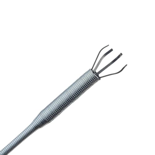 Stainless Steel Drain Pipe Cleaning Spring Stick, Hair Catching Claw Wire, Sink Sewer Clog Dredge Remover, Basin Cleaner, Flexible Grabber Pickup Tool, Retractable Cable (5ft (160cm), Black)
