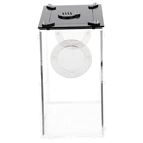 ORFOFE Reptile Breeding Box Professional Transparent Reptile Tank for Snakes Lizards Spiders and More Ventilated Acrylic Habitat with Full View Design for Easy Observation