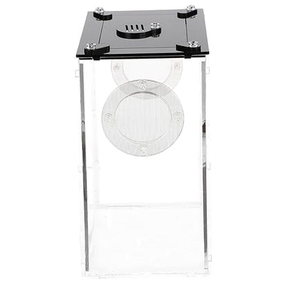 ORFOFE Reptile Breeding Box Professional Transparent Reptile Tank for Snakes Lizards Spiders and More Ventilated Acrylic Habitat with Full View Design for Easy Observation