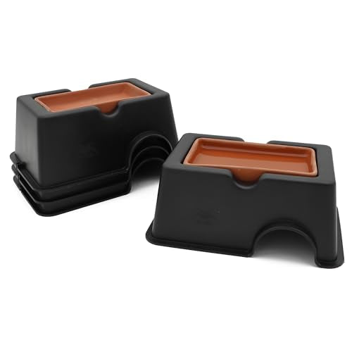 4 Pcs Small Reptile Hide Box Humidifier Caves Water Supply Hideout with Sink Basin for Lizards,Gecko, Snake - size: 4 pcs