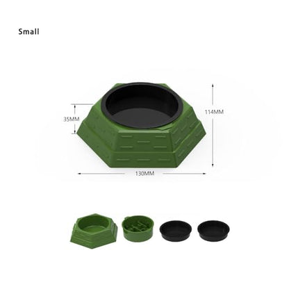 Reptile Food Bowl Plastic Water Feeder Bowls Anti- Escape Mini Round Reptile Feeder for Lizard, Gecko,Cricket, Leopard Gecko etc (Small) - size: Small