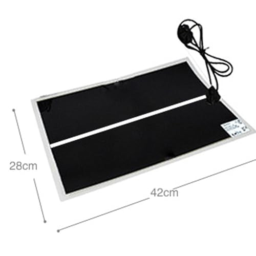 Reptile Pet Heat Mats, 7/14/20W 110V Adjustable Temperature, Rapid Heating Pad for Home Office Insect Box Under Tank Terrarium Turtle Tortoise Snakes Lizard (Black-20W-US Plug-110V(42X28CM)-1Pcs) - color: Black-20W-US Plug-110V(42X28CM)-1Pcs