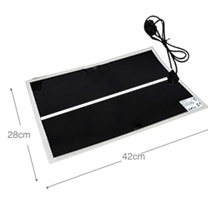 Reptile Pet Heat Mats, 7/14/20W 110V Adjustable Temperature, Rapid Heating Pad for Home Office Insect Box Under Tank Terrarium Turtle Tortoise Snakes Lizard (Black-20W-US Plug-110V(42X28CM)-2Pcs) - color: Black-20W-US Plug-110V(42X28CM)-2Pcs