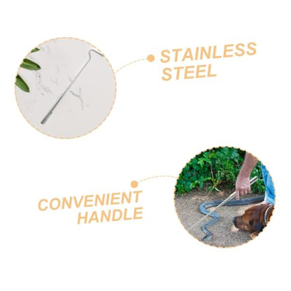 Totority Portable Stainless Steel Snake Hook and Retractable Reptile Handling Tool for Safe Snake Catching and Outdoor Adventures