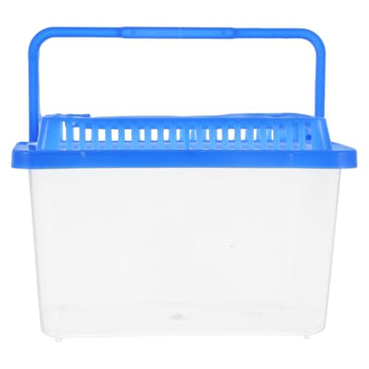 Portable Small Reptile Tank with Lid and Handle, Plastic Turtle and Fish Aquarium for Home Use, Sturdy Transport Box for Turtles and Reptiles, Friendly Pet Habitat