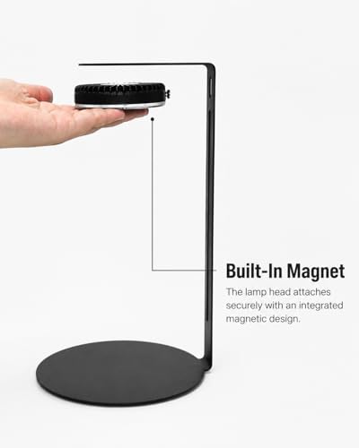 Bioloark LED Magnetic Plant Light with Stand, 5W USB Terrarium Lamp for Moss, Bio Bottle, Small Plant Display, 3 Light Colors, Dimmable Touch Control, Light with Stand - color: Magnetic light kit