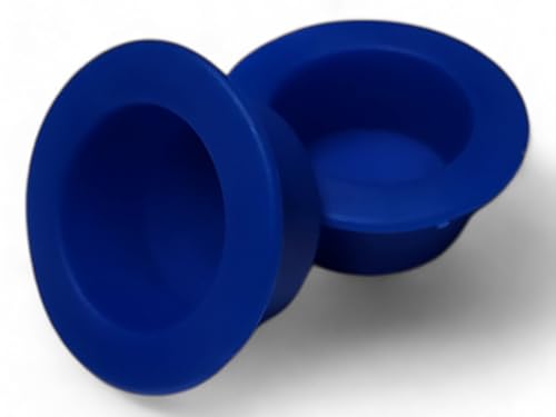 .5oz Blue Silicone Reptile Feeding Dish – Small Flexible Food & Water Bowl – Ledge Compatible for Suction & Magnetic Holders – Durable, Easy Clean Cup for Geckos, Frogs & Small Pets