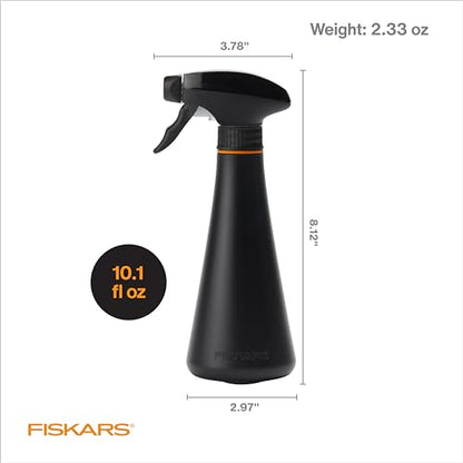 Fiskars Plant Mister Spray Bottle for Indoor Plants, Gentle & Fine Water Mist for Evenly Hydrating Orchids & Ferns, 10 oz Lightweight Recycled Plastic, Ergonomic Trigger with Locking Nozzle, Black - size: Mister