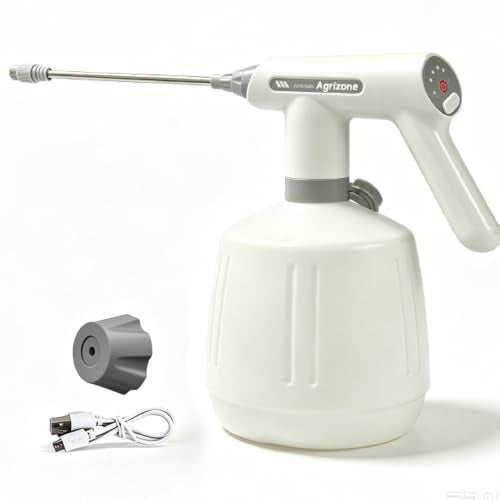Electric Spray Bottle for Indoor Cleaning, Weeding and Garden 2L Automatic Plant Sprayer with Rechargeable Battery, 2 Adjustable Speeds Mist Nozzles