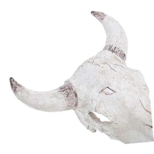 Toyvian Resin Cattle Skull Aquarium Decor Unique Reptile Hideout for Terrarium for Geckos Lizards and Spiders Artificial Habitat Ornament
