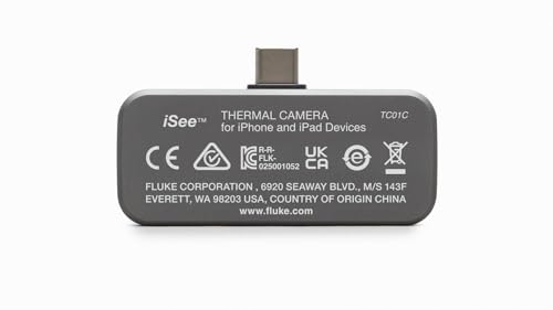 Fluke TC01C 25Hz - iSee Mobile Thermal Camera for iOS Smartphones Type C, Temperature Range up to 1022°F - style: iOS USB-C