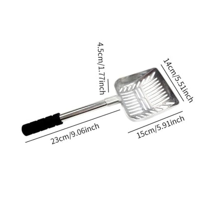 Cat Litter Scoop Sifting Scoop Reptile Waste Dustpan Lightweight Deep Scooper Kitten Waste Scooper for Kitty Pet Supplies, Black