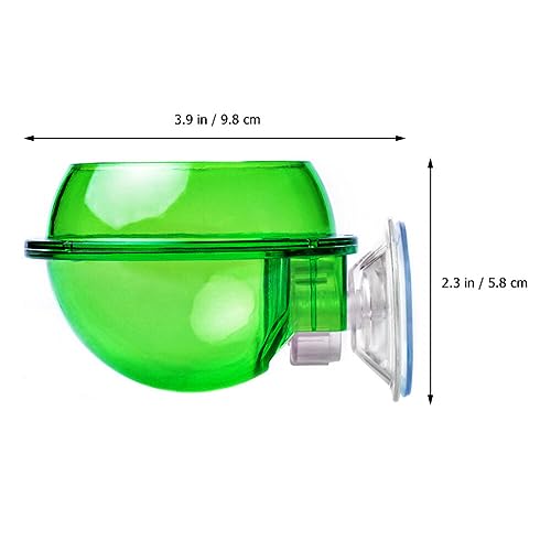 ULTECHNOVO 2sets Leopard Gecko Food Dish Pet Water Bowl with Suction Cup for Easy Feeding 4pcs*2 - color: Green 8pcs