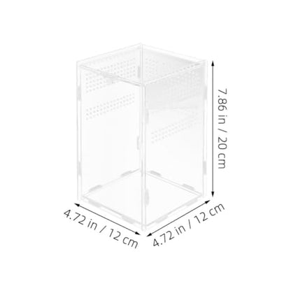 Acrylic Reptile Terrarium with Modular Design and Secure Lock, Well-Ventilated Breeding Box for Small Pets and Snakes, Easy Assembly Habitat Cage for Reptile and Spider Enclosure