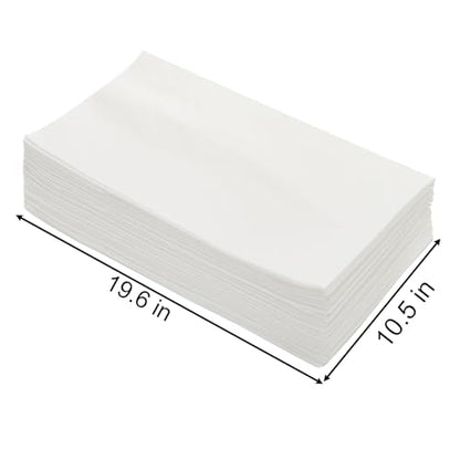 Okllen 200 Pcs Bird Cage Liners, 11x20 Inch Disposable Cage Paper Liners Pad Absorbent Non-Woven Tray Liners for Parrot Parakeet Finch Canary Pet Bird, White