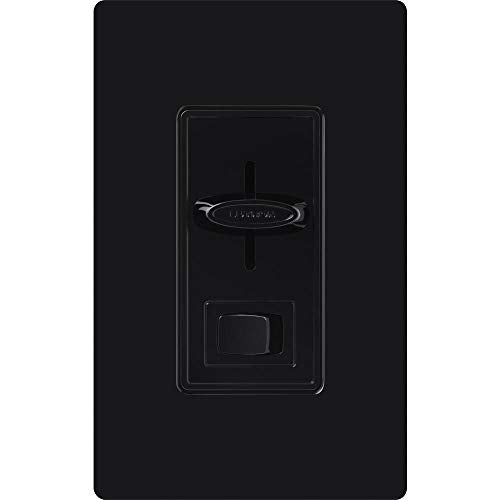 Lutron Skylark LED+ Dimmer Switch for Dimmable LED, Lutron Dimmer Switch For Halogen and Incandescent Bulbs, 150W/Single-Pole or 3-Way, SCL-153P-BL, Black - color: Black