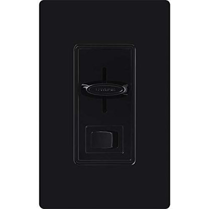 Lutron Skylark LED+ Dimmer Switch for Dimmable LED, Lutron Dimmer Switch For Halogen and Incandescent Bulbs, 150W/Single-Pole or 3-Way, SCL-153P-BL, Black - color: Black