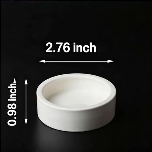 Ceramic Reptile Feeding Bowl Anti-Escape Worm Dish Lizard Gecko Bearded Dragon Food Water Bowl Terrarium Habitat Decor - size: S+L