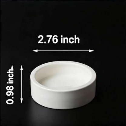 Ceramic Reptile Feeding Bowl Anti-Escape Worm Dish Lizard Gecko Bearded Dragon Food Water Bowl Terrarium Habitat Decor - size: S+L