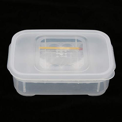 TOPINCN 12 Slots Reptile Egg Breeding Hatchery Box Reptile Egg Incubator Hatcher Hatching Box Reptile Incubation Egg Tray for Lizard Snake with Thermometer
