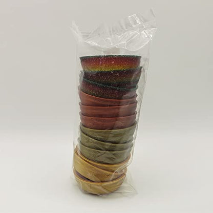 stroodies 0.5oz Crested Gecko Bowls | Multi-Color |12-pack | (Multicolor: AncientBronze, Copper, RealGold, & ShiningRainbow) - color: Multicolor: AncientBronze, Copper, RealGold, & ShiningRainbow