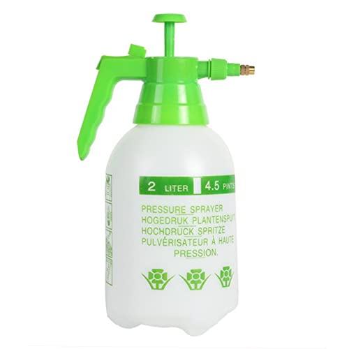 68oz Garden Pump Sprayer, 2L Hand Pressure Sprayer Bottle, 0.5 Gal Lawn Adjustable Sprayer for Plant Mister Spraying Weeds Home Cleaning Watering (Green) - color: Green