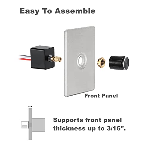 Acegoo DC 12V Light Dimmer, Rotary Dimming Switch for RV Boat Truck LED Lighting, Halogen, Incandescent, Strip Lights, Rated 6A - color: 6A