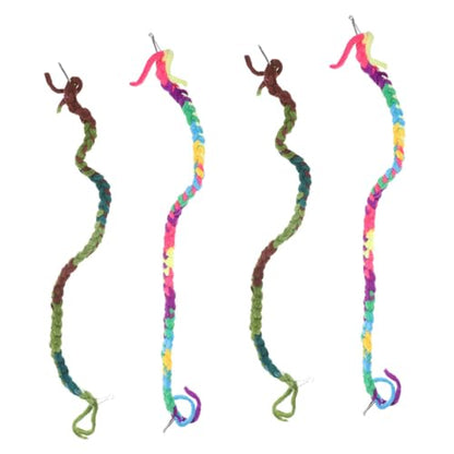 COLLBATH 4pcs Crab Climbing Rope Toy Decorative Reptile Vine for Terrarium Interactive Climber Natural Cotton Rope for Crab Tanks and Aquariums