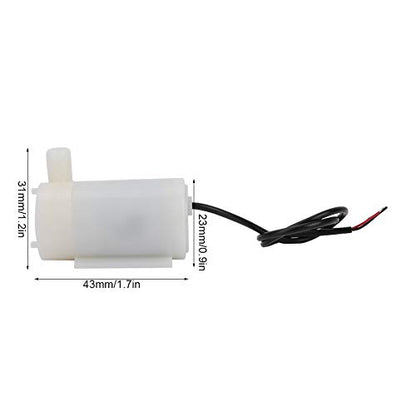 Micro Submersible Water Pump USB Powered Mini Water Pump for Aquariums Fish Tanks Computer Cooling Systems White Plastic 43x23x31mm 3-5V DC