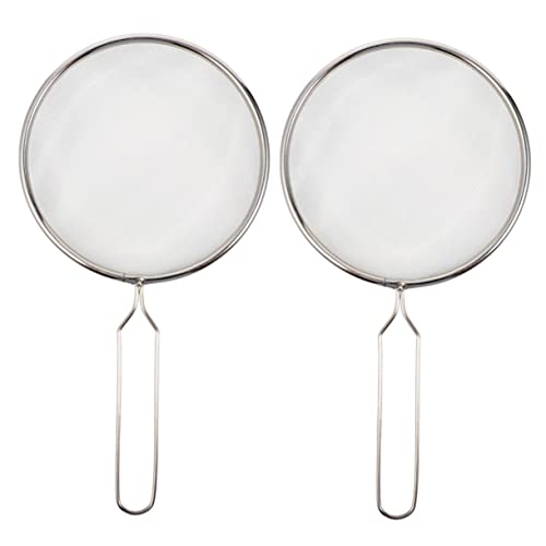 2pcs Stainless Steel Sieve Sand Shovel Practical Filter Mesh for Reptile Sand Cleaning Comfortable Handle for Efficient Waste Removal in Terrariums and Habitats