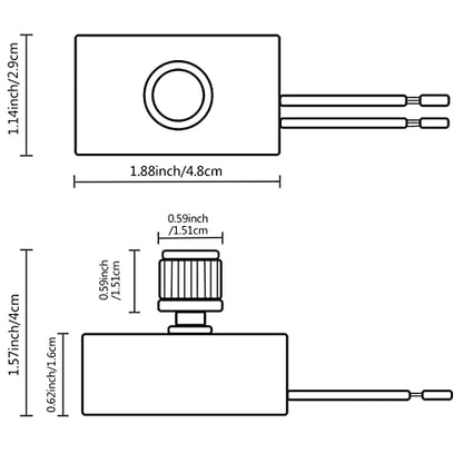 Table Lamp LED Dimmer Switch Kit Zing Ear ZE-03 300W Inline Rotary LED Dimmer Switch with 4 Knobs - style: ZE-03