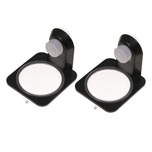 ibasenice 2pcs Reptile Water and Food Dish Black Cup Style Feeding Bowl for Tortoise Lizard and Other Reptiles and Easy to Clean - size: Size 5