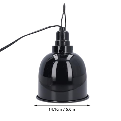Yosoo Health Gear Reptile Heat Lamp Fixture, Deep Dome 250W E27 UVA UVB Basking Light for Lizards Turtles Terrarium, Clip-On Design