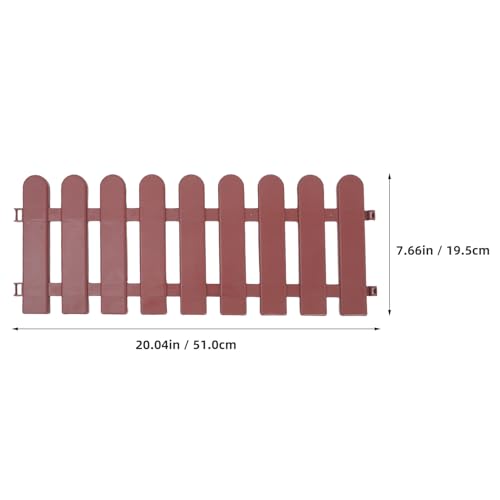4pcs Outdoor Tortoise Fence Pet Barrier Playpen Lawn Garden Fence Panels 50x20cm Brown Reptile Enclosure Small Animal for Yard Patio Sunbathing