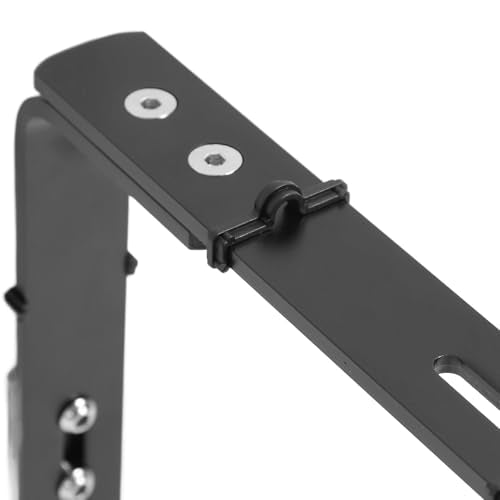 Jiawu Fish Tank Light Stand, Adjustable Height Lightweight Aluminum Alloy High Stability Fish Tank Light Bracket, Reptile Lamp Stand with Hex Wrench Screws for Aquariums Reptile Tanks (Black) - color: Black
