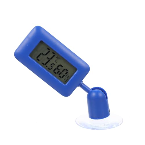 Mikikit Mini Reptile Humidity and Temperature Gauge 360° Rotating Night Glow Suction Cup Thermometer for Leopard Gecko and Bearded Lizards Digital Hygrometer for Reptile Terrariums