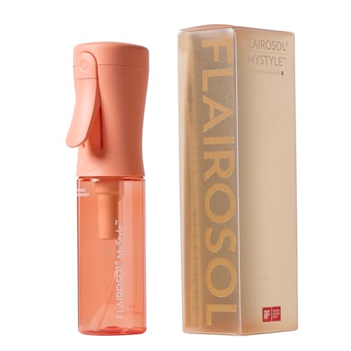 FLAIROSOL MyStyle, Spray Bottle for Hair - Small Travel Spray Bottle, Ultra Fine Continuous Water Mist for Face, Hairstyling, Salon, Cleaning, Beauty, Toners, Hydration & Makeup, 3.04oz / 90ml, Peach - color: Peach, style: 1 Pack