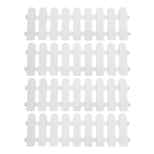 Uonlytech 4pcs Outdoor Tortoise Enclosure Fence Panels, Plastic Reptile Playpen 50cm Length X 20cm Height, Small Animal Pet Safety Gate for Turtle and Bunny Outdoor Grazing