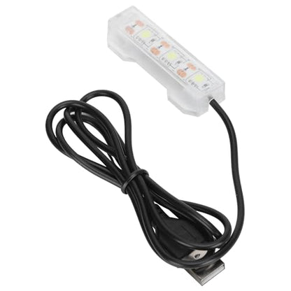 Soft LED Aquarium Plant Light, 5V 0.6W USB 2.0 Mini Aquarium Lamp, LED Desktop Fish Tank Light with 3.28ft Cable, White Lighting Small Water Plant Light for Plant Grow