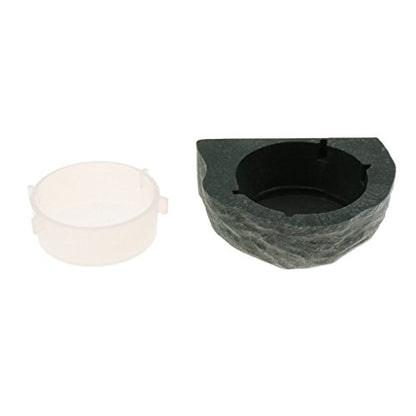 2 Pieces Magnetic Feeding Bowl Reptile Feeder for Lizard Snake Crested Gecko (Green) - color: Green