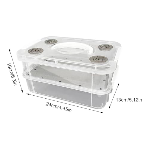 Mealworm Breeding Kit | Odor Resistant with Ventilated Lid,Mealworm Breeding Bins | for Reptiles, Birds, Chickens, Lizards, Bearded Dragon, Frogs, Tortoises